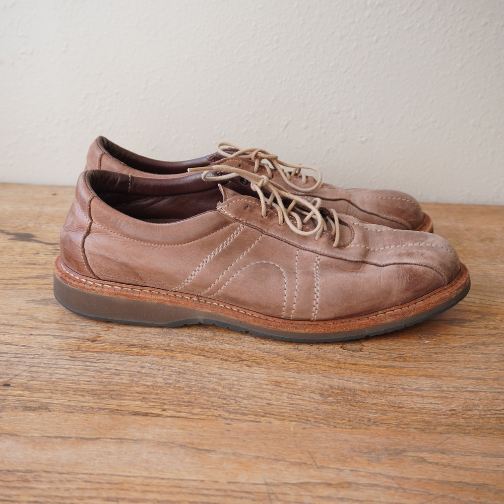 Allen Edmonds Men's 12 Brown Leather Oxford Bicycle Toe Lace Up Casual Shoes